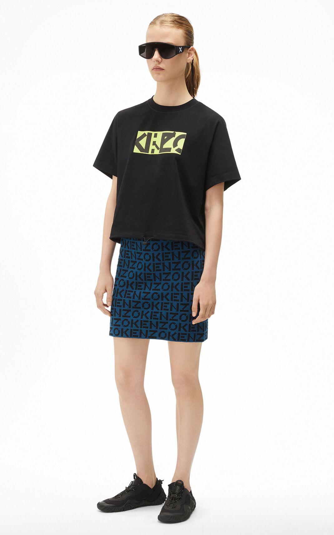 Camiseta Kenzo Sport Box Feminino - Pretas | 503YQVIET